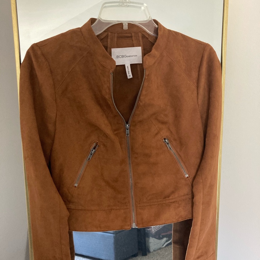 BCBGeneration Cropped Suede Jacket